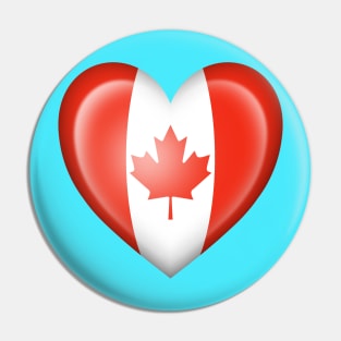 Canadian Heart Flag Pin