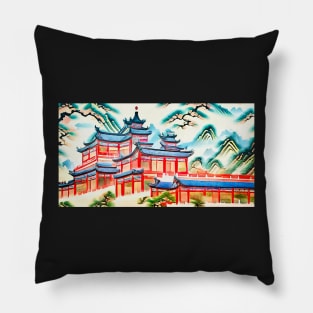 Traveling in Asia, motif 2 Pillow