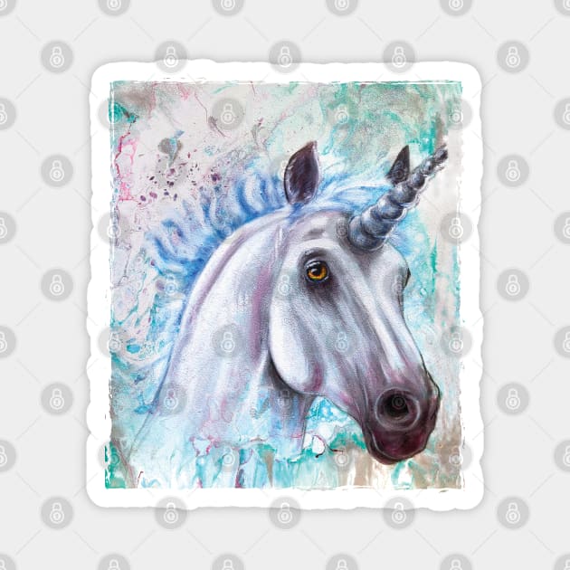 Mystic Unicorn - Mystic sparkle Magnet by Cimbart