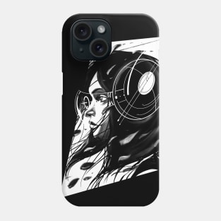 005/100 - Silhouette of a Cybergirl Phone Case