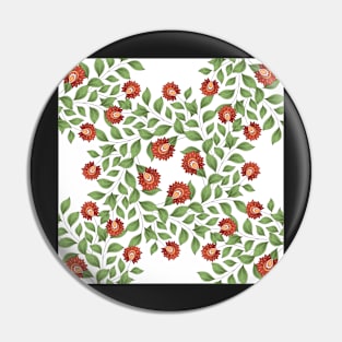 Summer Pattern with Floral Motifs Pin