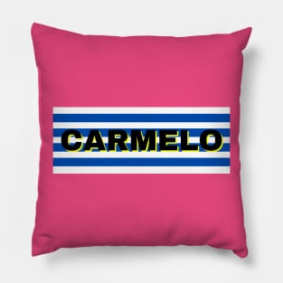 Carmelo City in Uruguay Flag Stripes Pillow