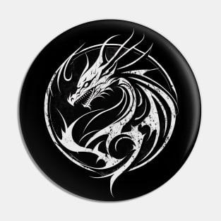 Dragon symbol, tattoo style Pin