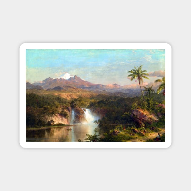 View of Volcano Cotopaxi, Ecuador 1857 Frederic Edwin Church Magnet by rocketshipretro