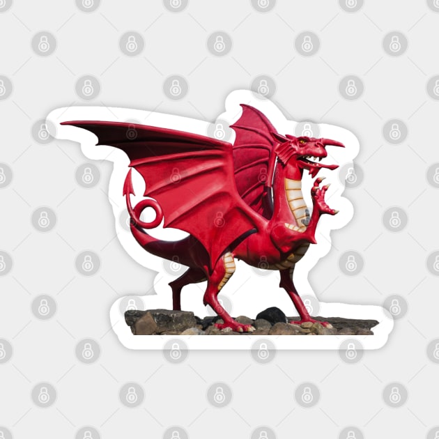 Red Dragon Magnet by Enzwell