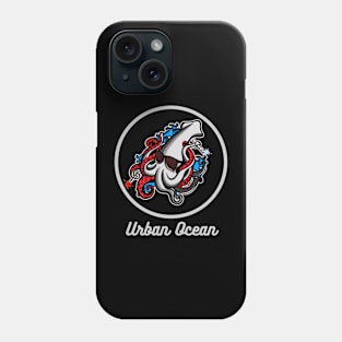 Urban Ocean Squid Logo (White) Phone Case