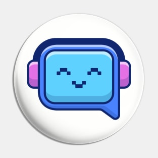 Cute Chat Robot Pin