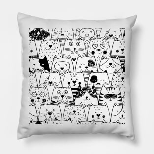 Doodle cats Pillow