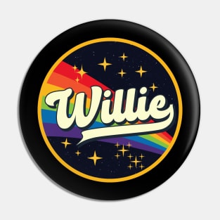 Willie // Rainbow In Space Vintage Style Pin