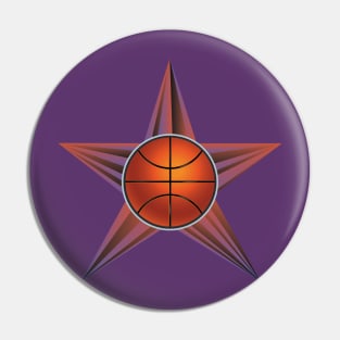 Basketball Ball on Rays Pin