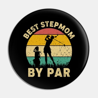 Vintage Best Stepmom By Par Funny Golfing Golf Player Gift Pin