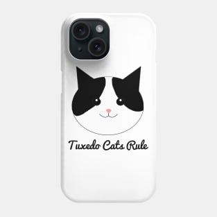 Tuxedo Cats rule black and white cat Phone Case