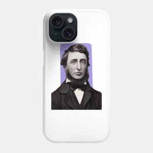 American Naturalist Henry David Thoreau illustration Phone Case