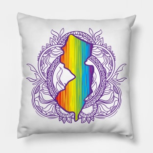 New Jersey Mandala Pride Pillow