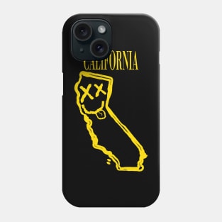 Grunge Heads California Happy Smiling 90's style Grunge Face Phone Case