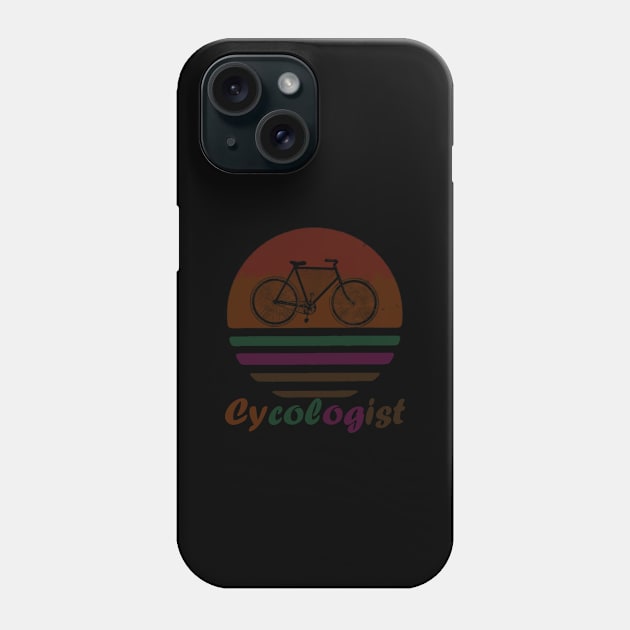 Cycologist Funny Bicycle Cycling Vintage Gift Phone Case by ReD-Des