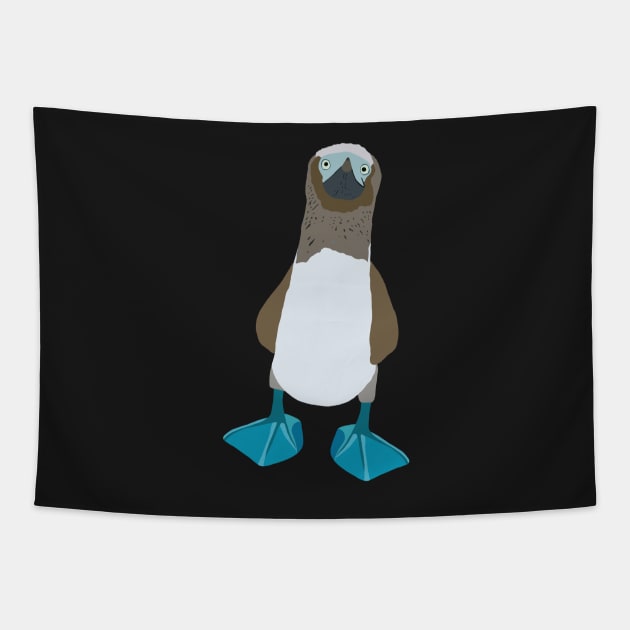 Blue Boobie Tapestry by ElviaMontemayor