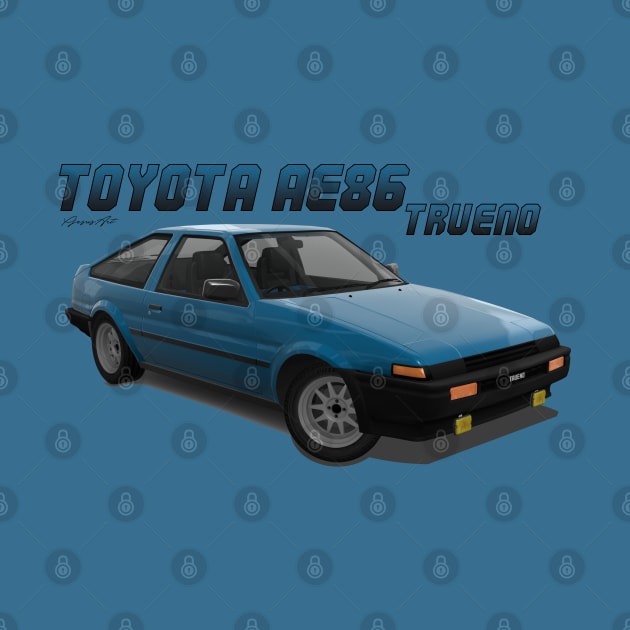 Toyota AE86 Trueno Blue by PjesusArt