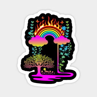 Rainbow Fire Magnet