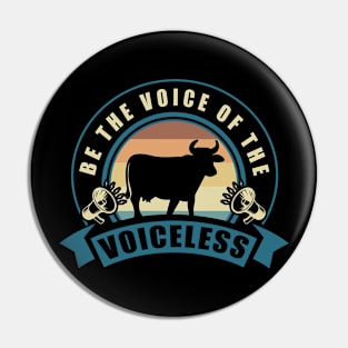 Vegan Gifts Be The Voice Of The Voiceless Vegan Design Pin