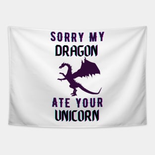 sorry my dragon ate your unicorn Tapestry