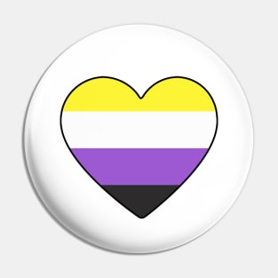Non-Binary Pride Heart Pin