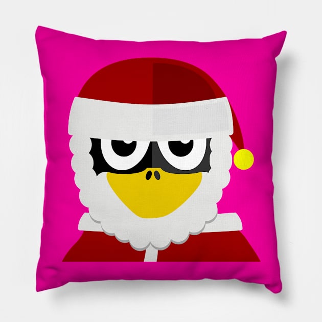 Penguin as Christmas Santa Pillow by PatrioTEEism