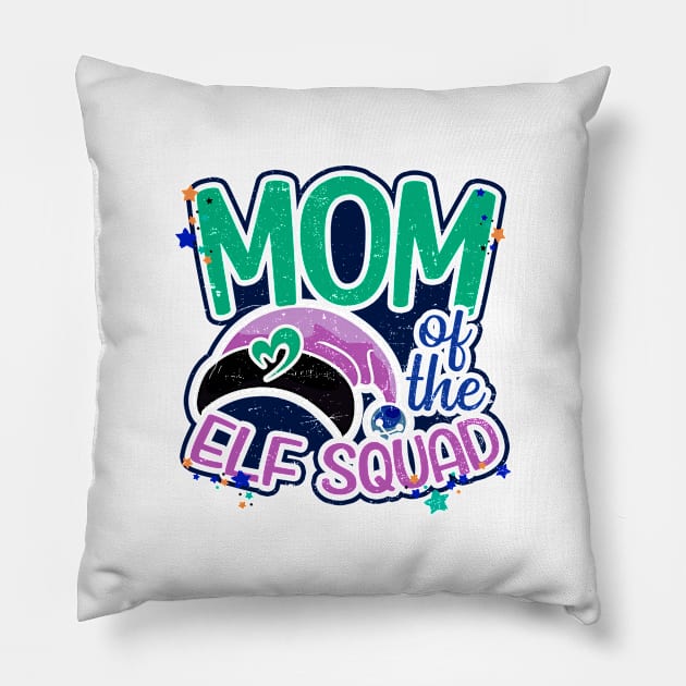 Elf Squad Shirt | Mom Of The Party Partnerlook Gift Pillow by Gawkclothing