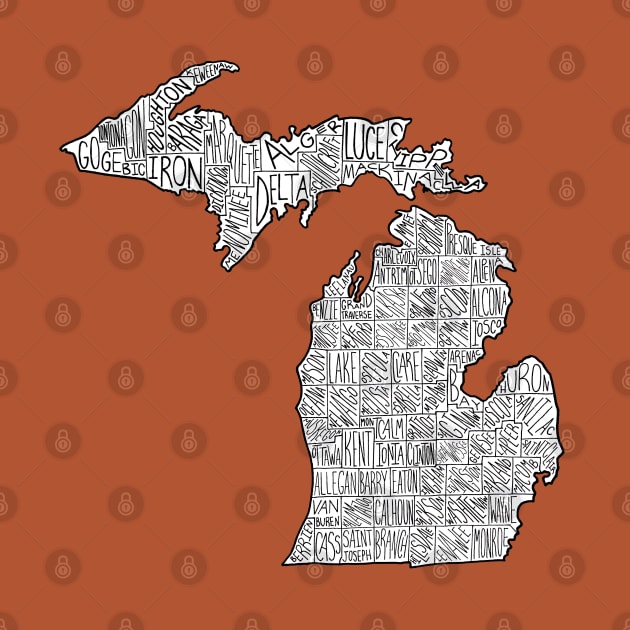 Michigan Map by calenbundalas