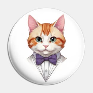 Fancy Cat with Bowtie no.18 Pin