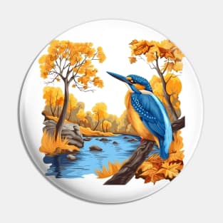 Kingfisher Pin