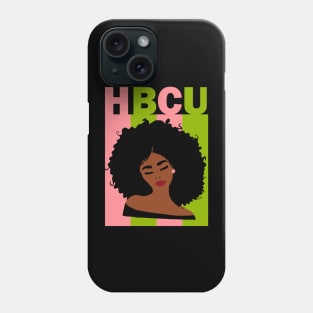 HBCU Pink and Green Afro Phone Case