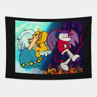 angel marzipan & homestar devil Tapestry