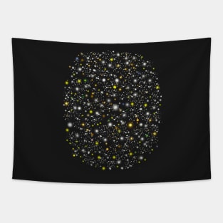 Starry Night Sky 2 - Planet & Star Kaleidoscope Tapestry