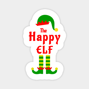 The Happy Elf Family Matching Christmas 2020 Gift  Magnet