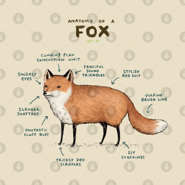 Discover Anatomy of a Fox - Fox - T-Shirt