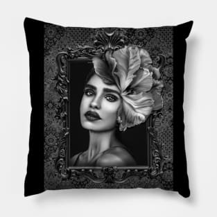 Shades of Gray Ladies Fine Art HomeDecor Wall Art Digital Prints Artwork Illustration Fine Pillow