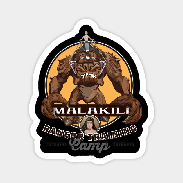 Malakili Rancor Training Camp Magnet by MindsparkCreative