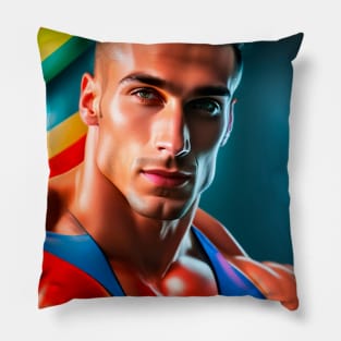 Beautiful face of a man Pillow