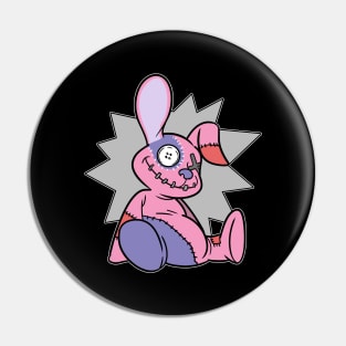 Pastel Goth Voodoo Doll Bunny Kawaii Pin