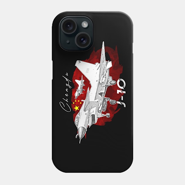 Chengdu J-10 Chiness Fighterjet Phone Case by aeroloversclothing