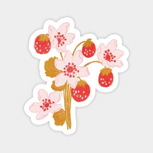 Strawberry Bunch 5 Magnet