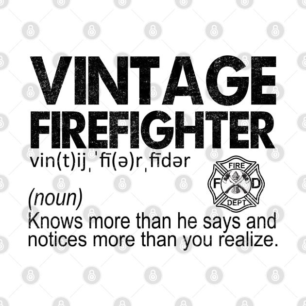 Vintage Firefighter Distressed by B3pOh