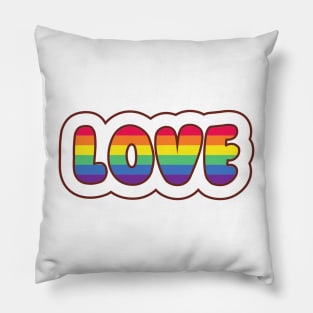 Rainbow LOVE Pillow