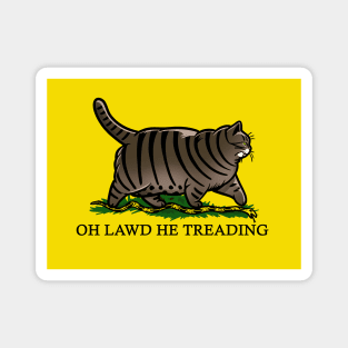 Oh Lawd He Treading Tabby Colorblock Magnet