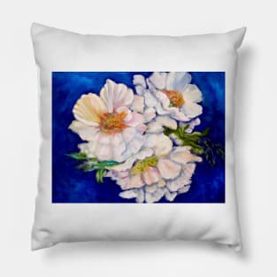 White Roses Pillow