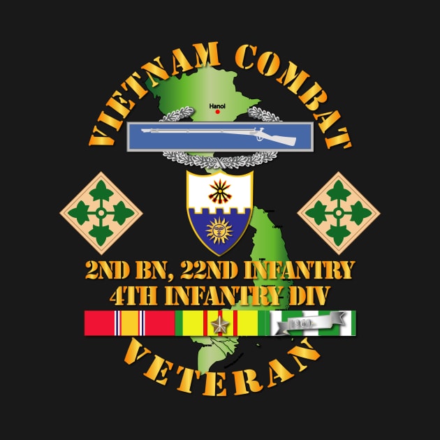 Vietnam Combat Infantry Veteran w 2nd Bn 22nd Inf - 4th ID SSI by twix123844