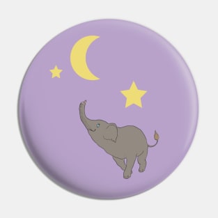 Moon Elephant Pin