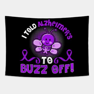 funny Alzheimer's bee warrior Tapestry