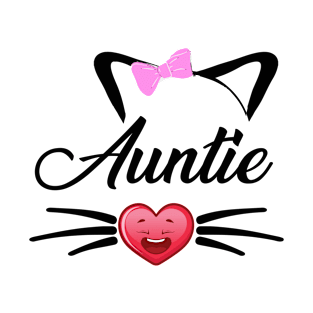 Aunt Funny Cute Cat Lover Perfect Gift T-Shirt